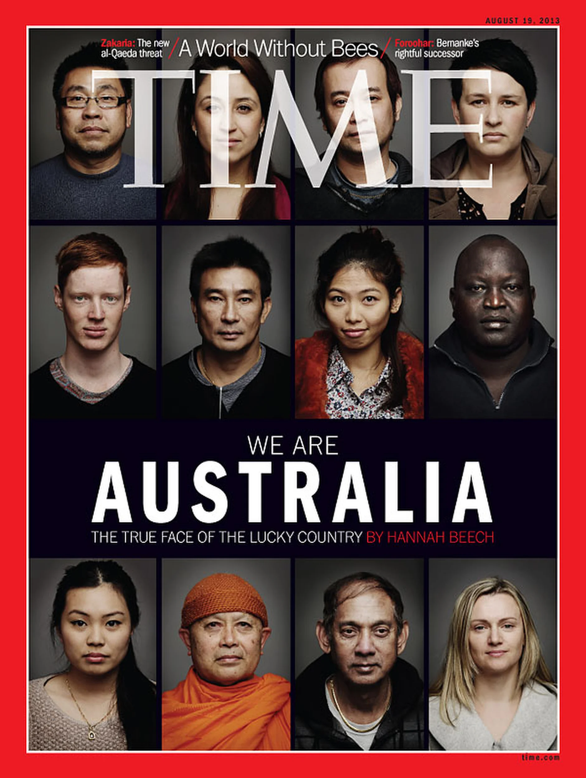  We Are Australian: The changing Face of the Lucky Country. TIME Magazine. Text by Hannah Beech. Photos by Andrew Quilty. 19.8.2013.    http://content.time.com/time/magazine/article/0,9171,2149091,00.html  