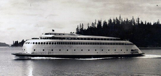 MV Kalakala, the first streamlined ferry boat, 1935