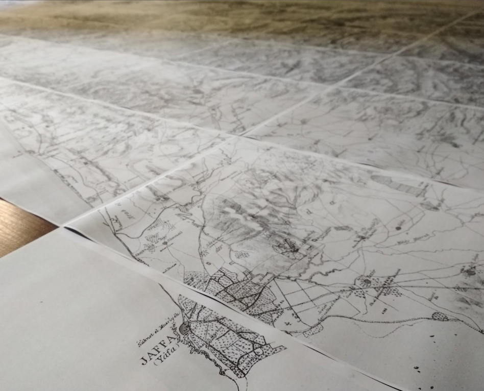 Rough mock-up of maps equivalent to half of the scale of the 1:20,000 series