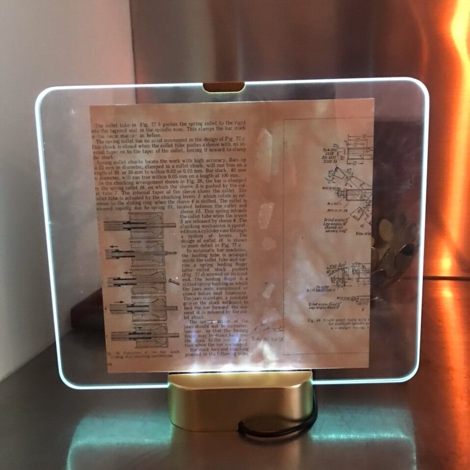 Ghadeer Saeed's Work in an Umbra Glo Frame