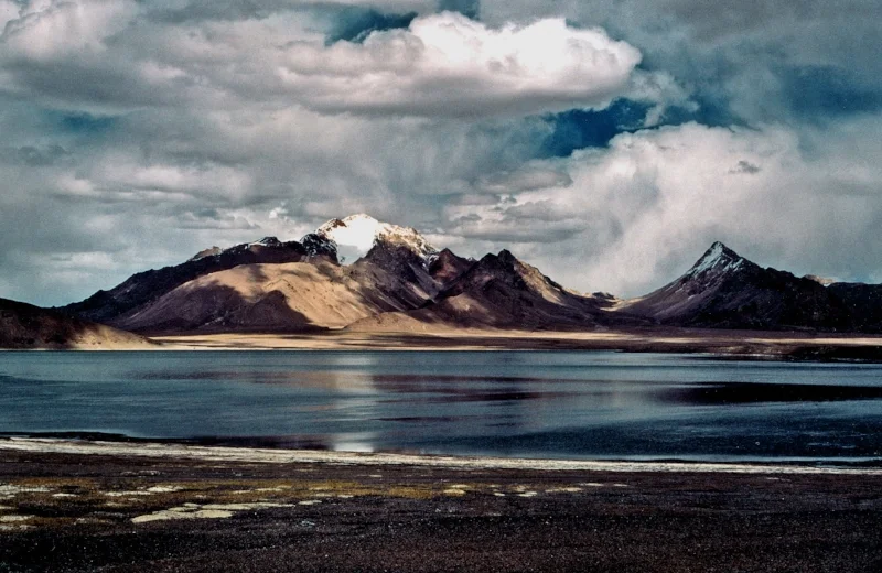 Salt lake, Aksai Chun, West Tibet, 1990