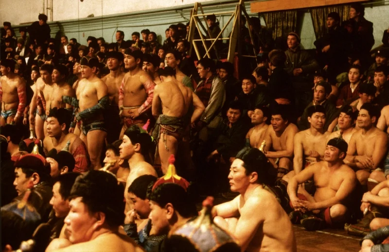 Wrestling tournament, Ulan Batoor, Mongolia, 1992