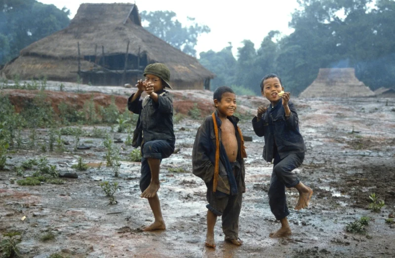 Tribal village, Jinghong, Yunnan, China 1987