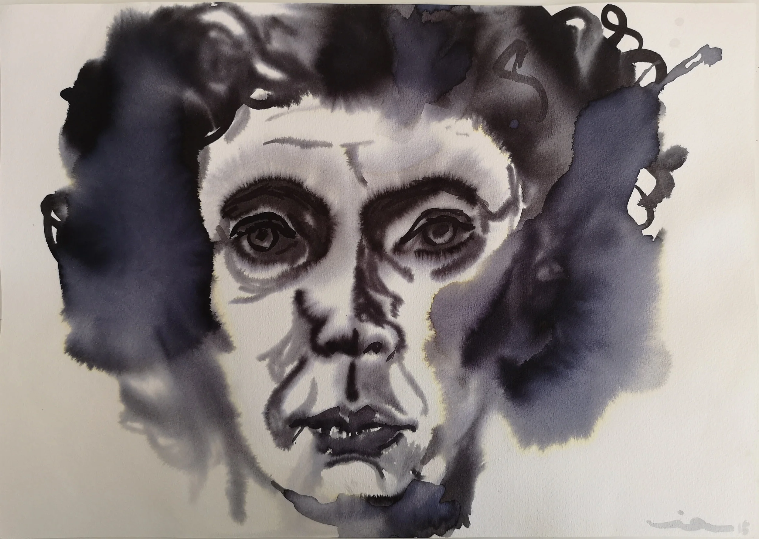 Me, Ugly #2, watercolor on paper, 42x29,7cm, 2018.