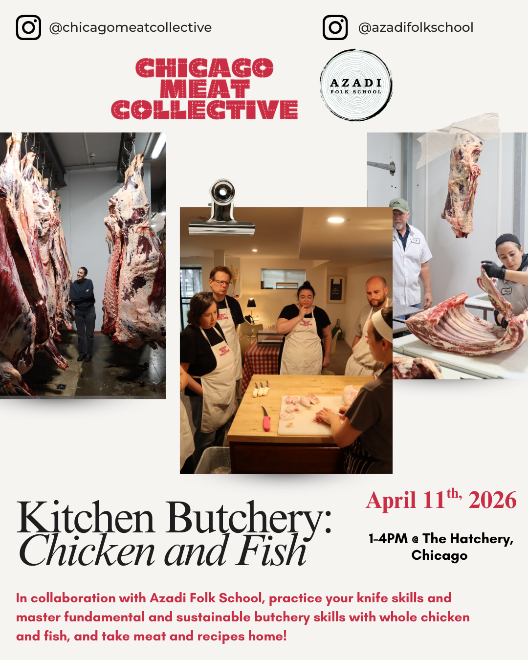 CMC x Azadi Folk School Present: Chicken and Fish Butchery