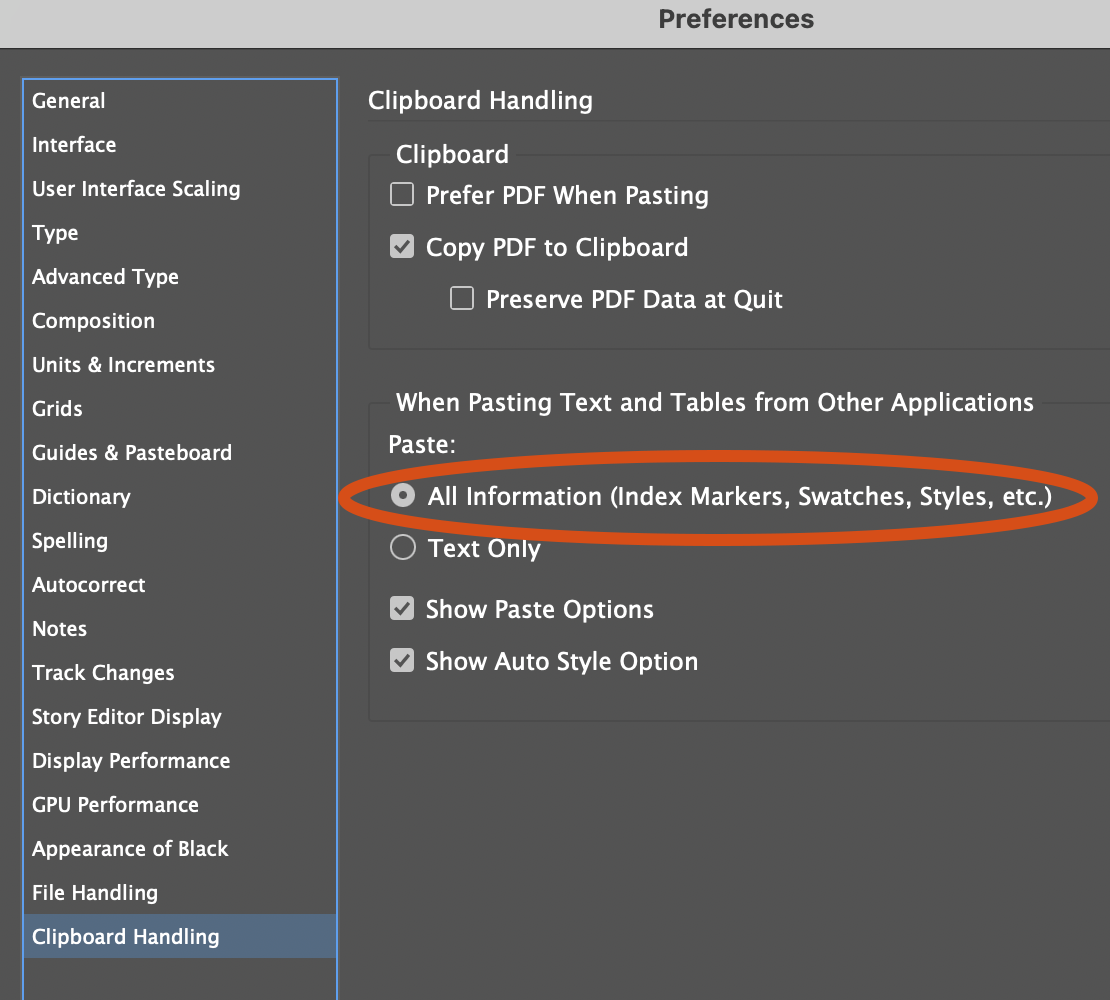 Copy text from illustrator to indesign