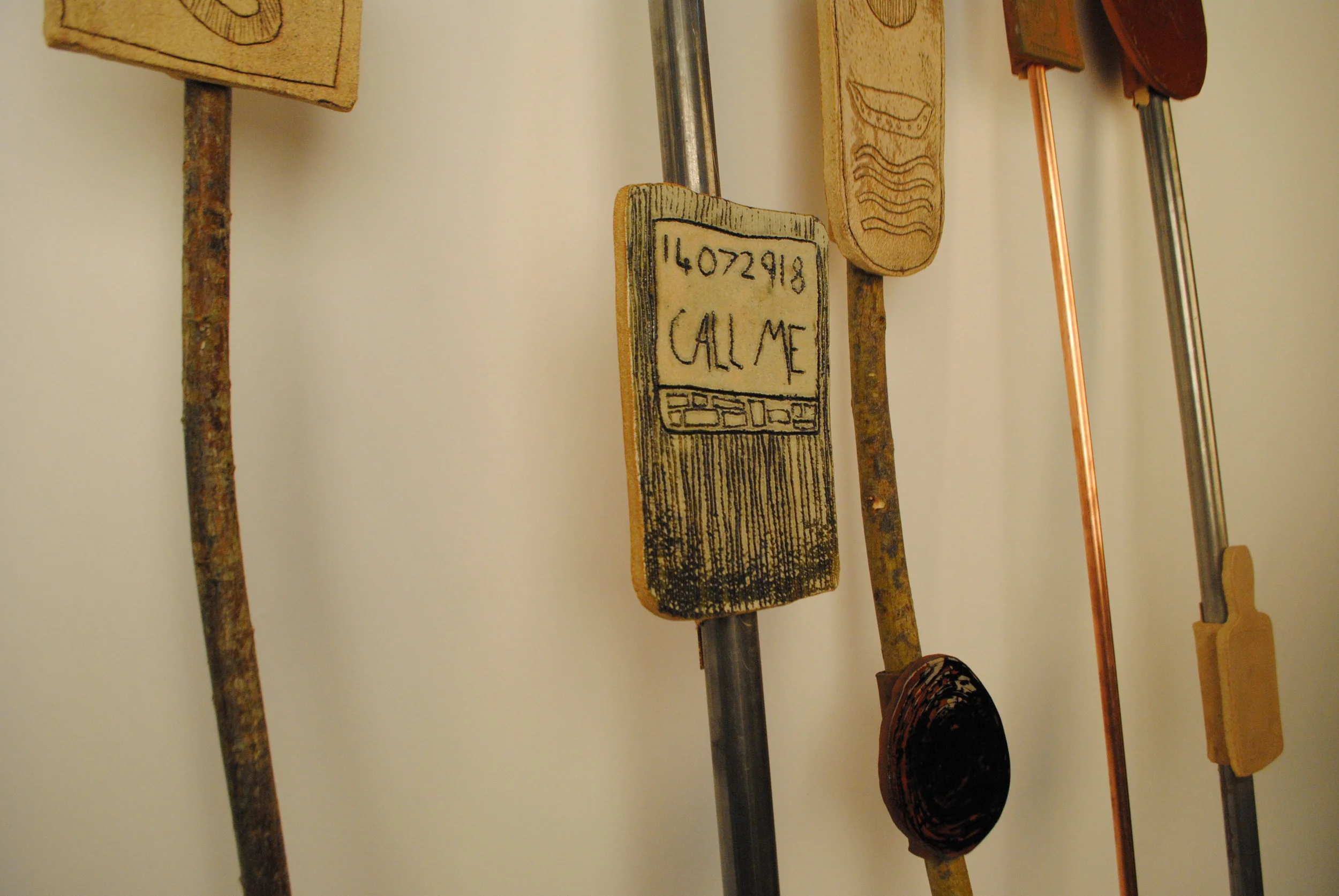  Images from a current and ongoing project exploring identity, what forms it has taken in the past, in different cultures, and how it will define us in the future. Many of these works are interactive involving QR codes and scannable NFC components. I