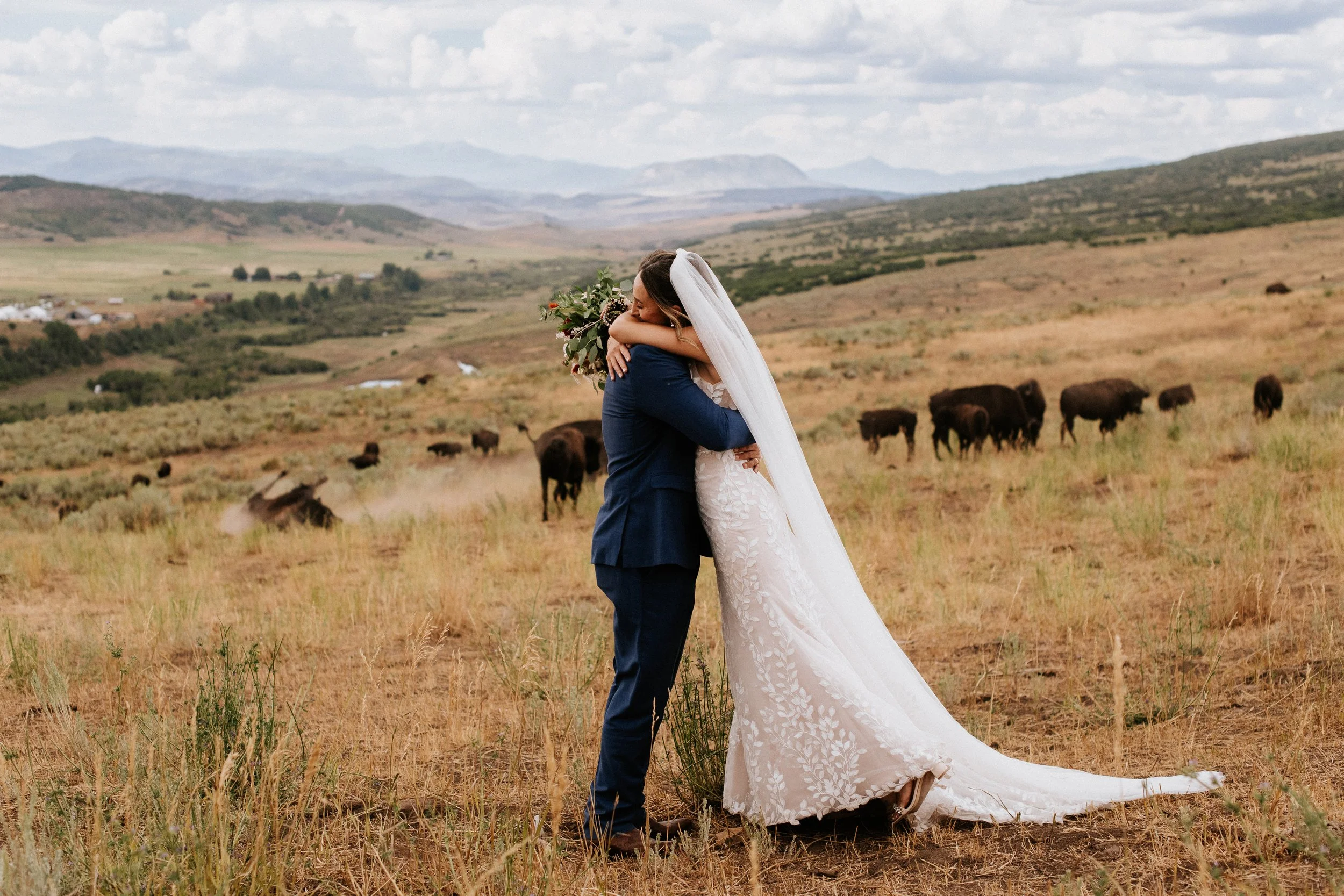 Lucky 8 Ranch Wedding with Bison