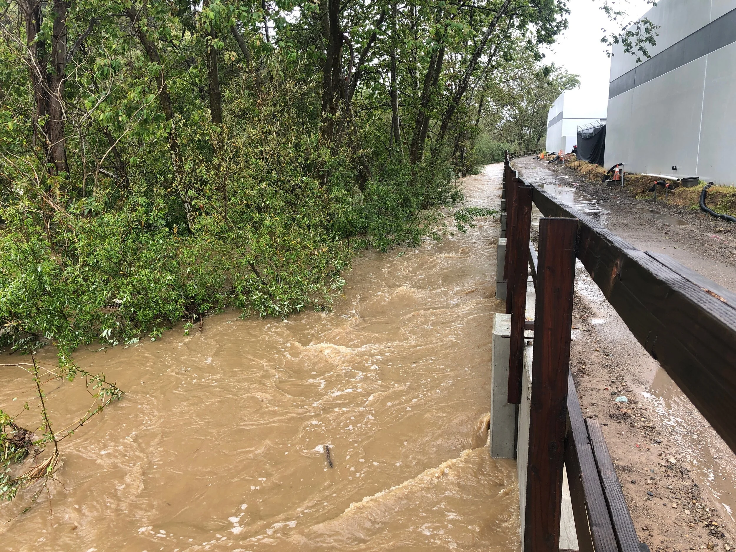 Rose Creek Bike Path - during storm event