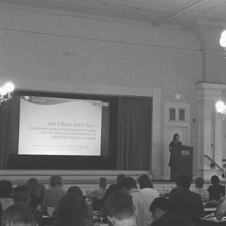 K. Bouchard presenting at The international Academy of Sex Research, Charleston, 2017.