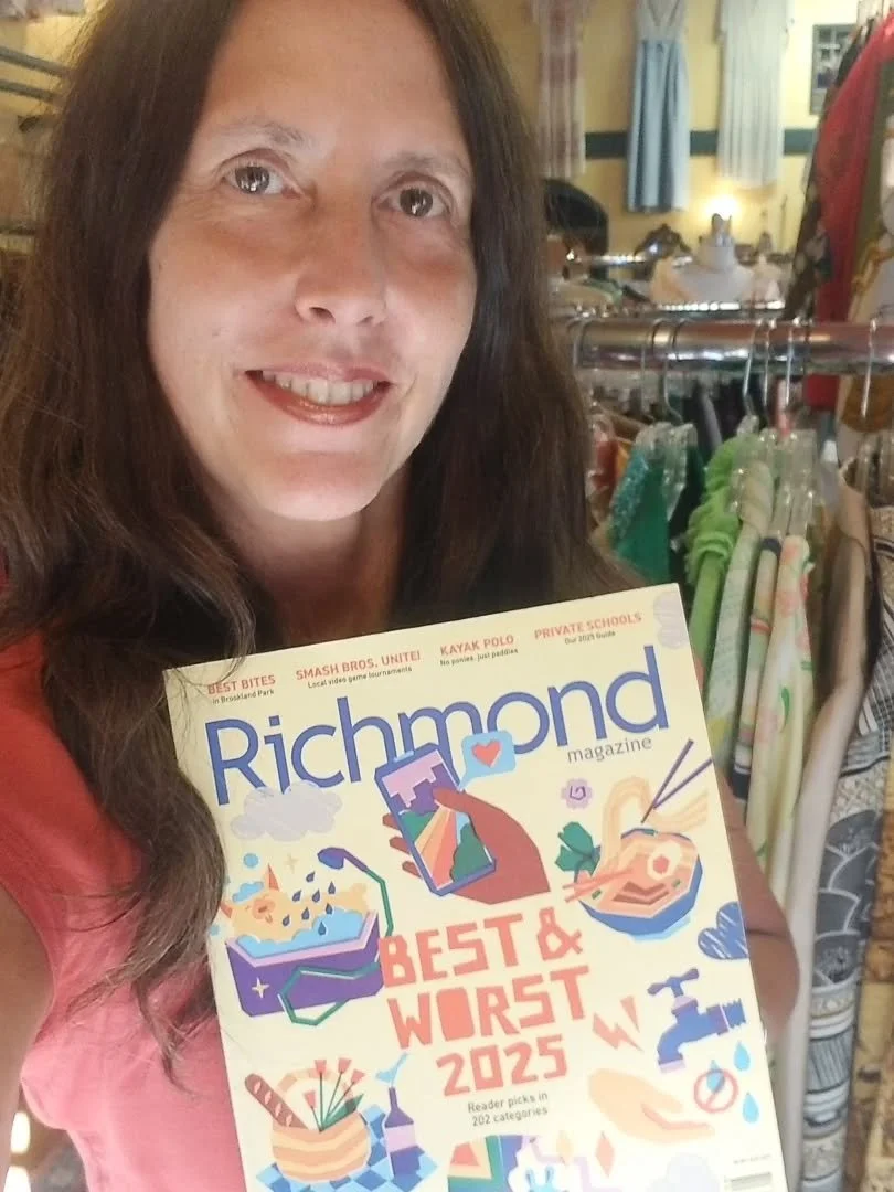 Thank you for voting us one of the best vintage clothing shops in Richmond! 🥰🥰🥰
We will be closed Sunday 8/31 through Wednesday 9/3 for a little break.
Have a good holiday! 

#rvavintage #richmondmagazine #shoprva #rvasmallbusiness #halcyonvintage