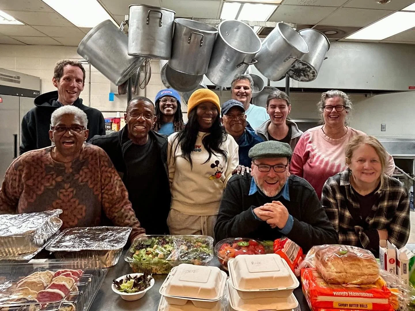 Volunteers from the Shrine's Sister Parish in Haiti Outreach group prepared and served dinner and the Overnight volunteers were staffed from Christ the King for tonight &hearts;️
