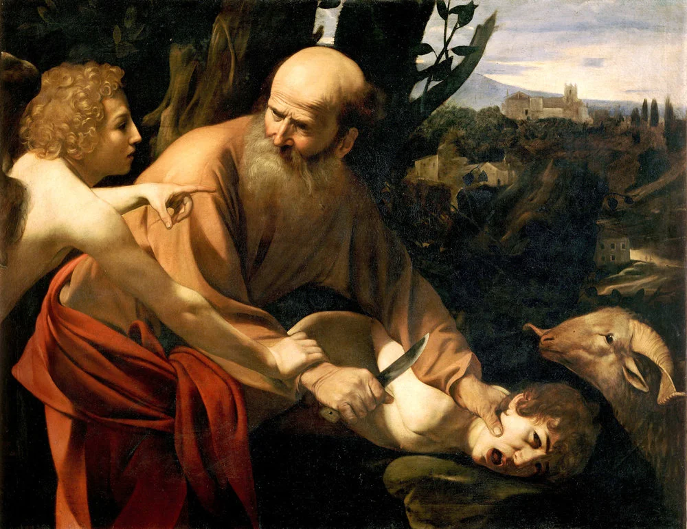 Caravaggio, The Sacrifice of Isaac, 1598: just kidding, Abe!