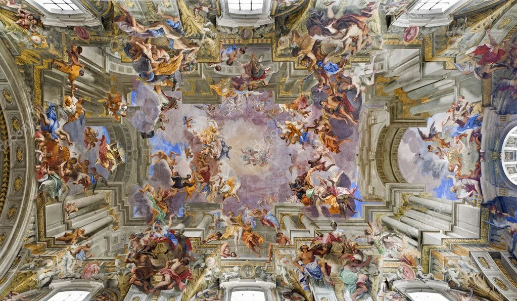 Fra Andrea Pozzo, The Apotheosis of St Ignatius , 1685: beam me up, Jesus!