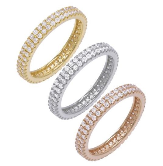 Double Row Trio Ring | Adinas Jewels