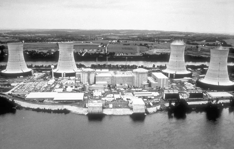 Aerial photograph of the Three Mile Island Nuclear Power Plant . This media comes from the Centers for Disease Control and Prevention's Public Health Image Library (PHIL).