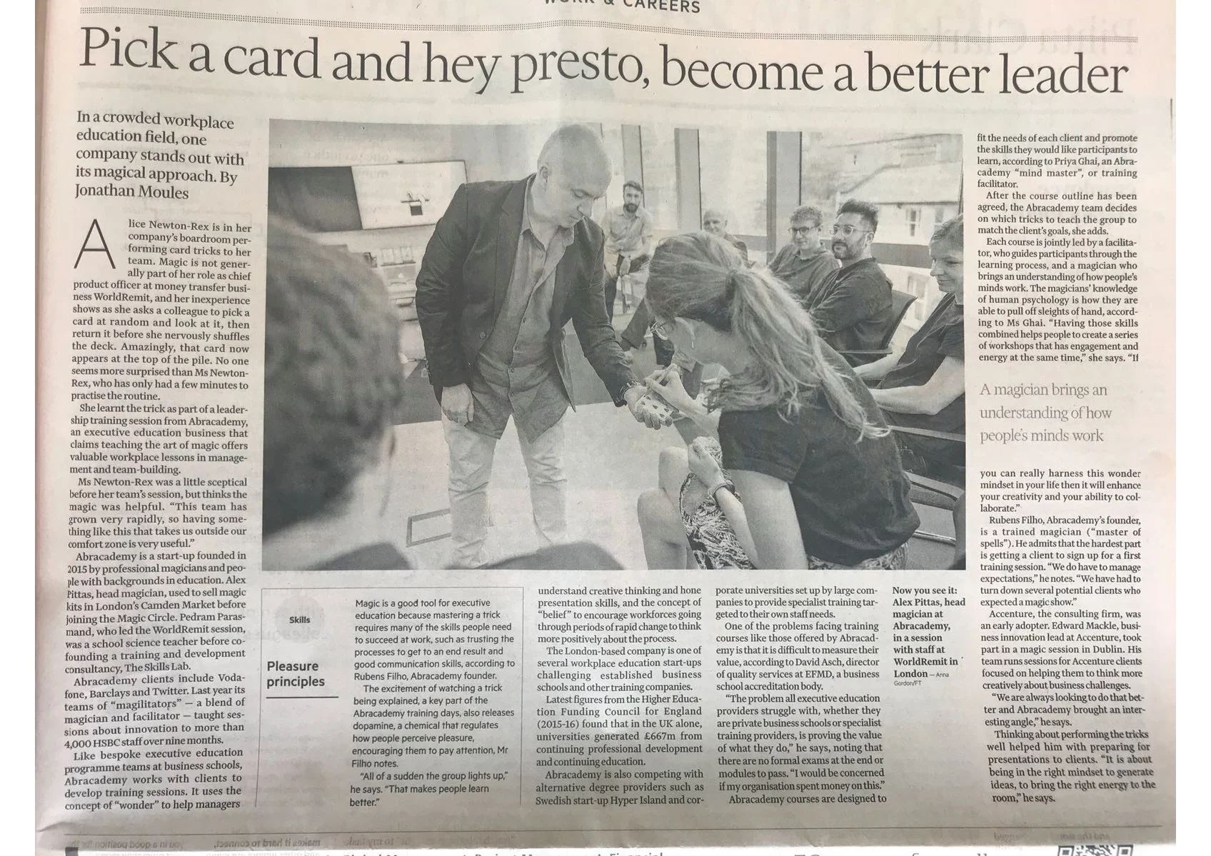 Article on Abracademy Financial Times August 2018