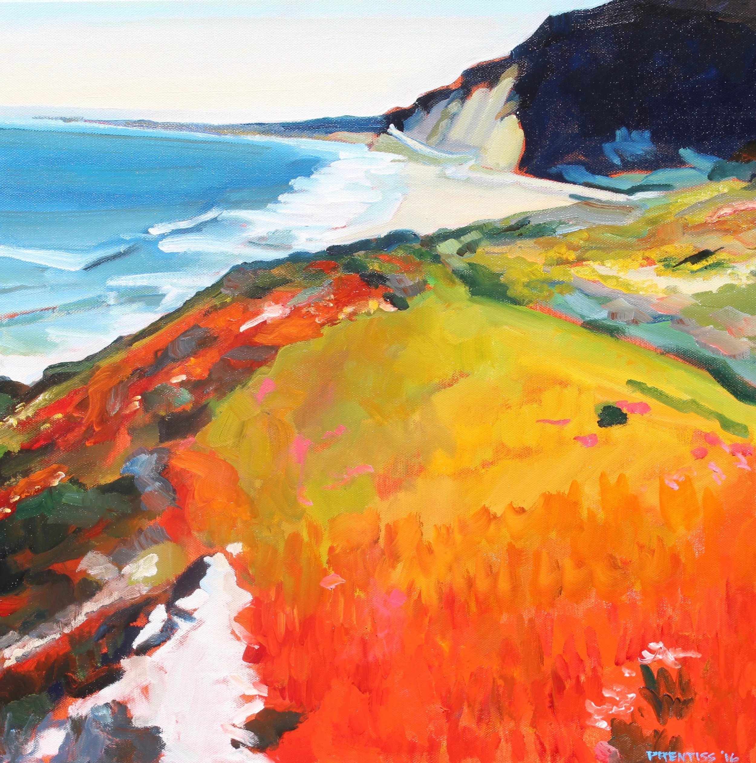 Waddell Creek Beach / Oil on canvas / 18x18 / #411.2016