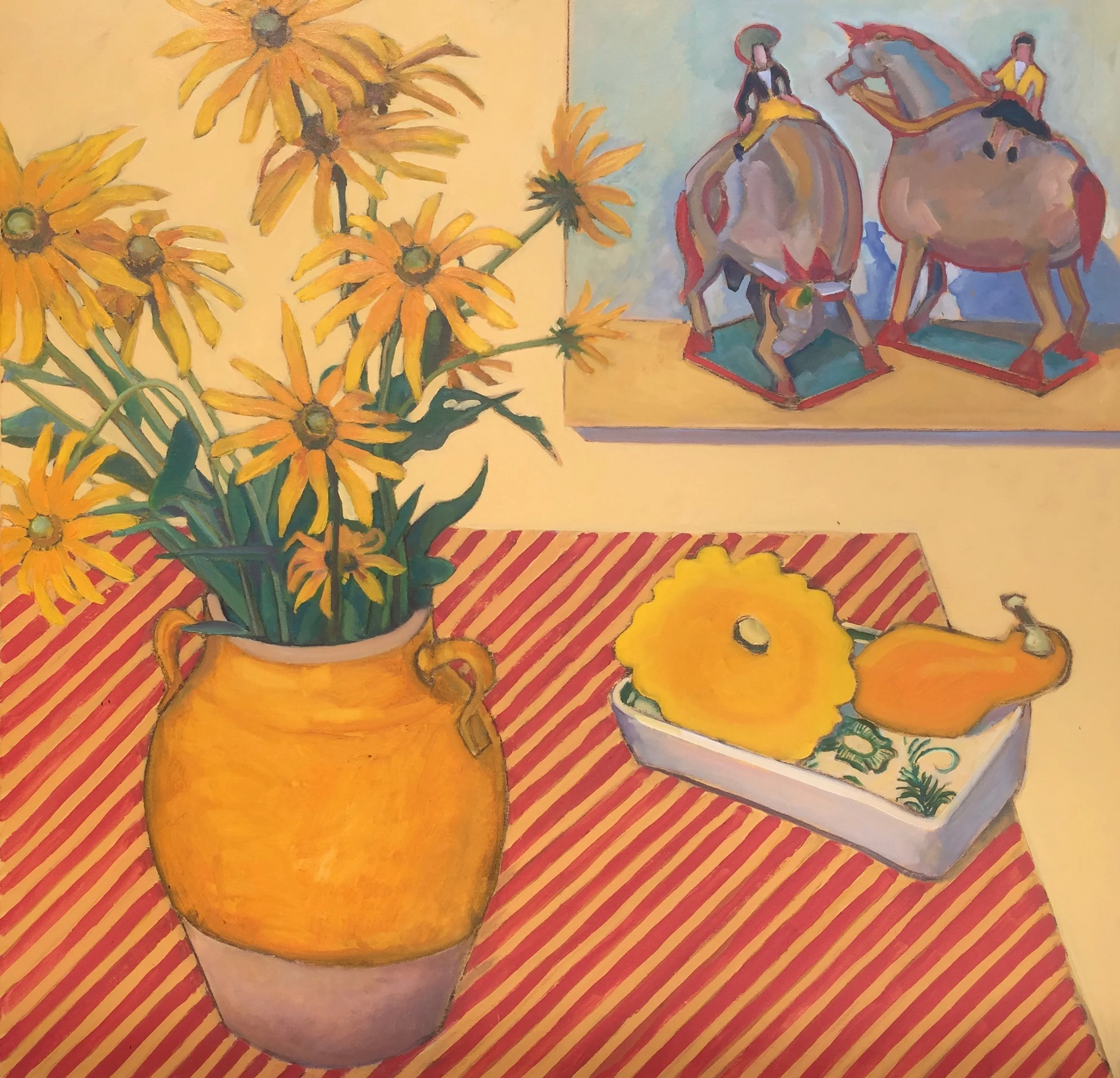 Daisy Tableau / 36x36 / Oil on canvas / #433.2017