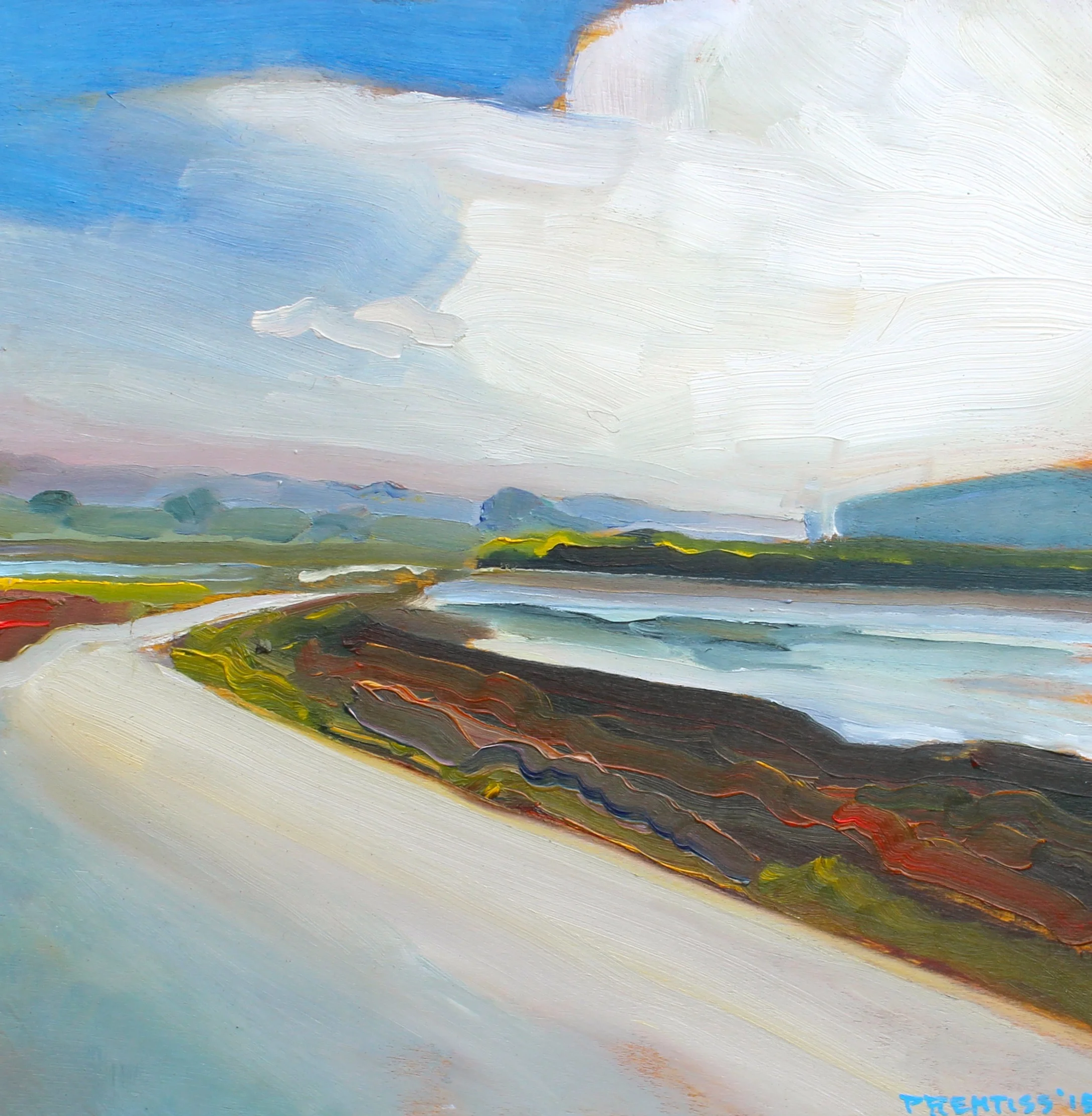 Moss Landing / Oil on canvas / 10x10 / #367.2015