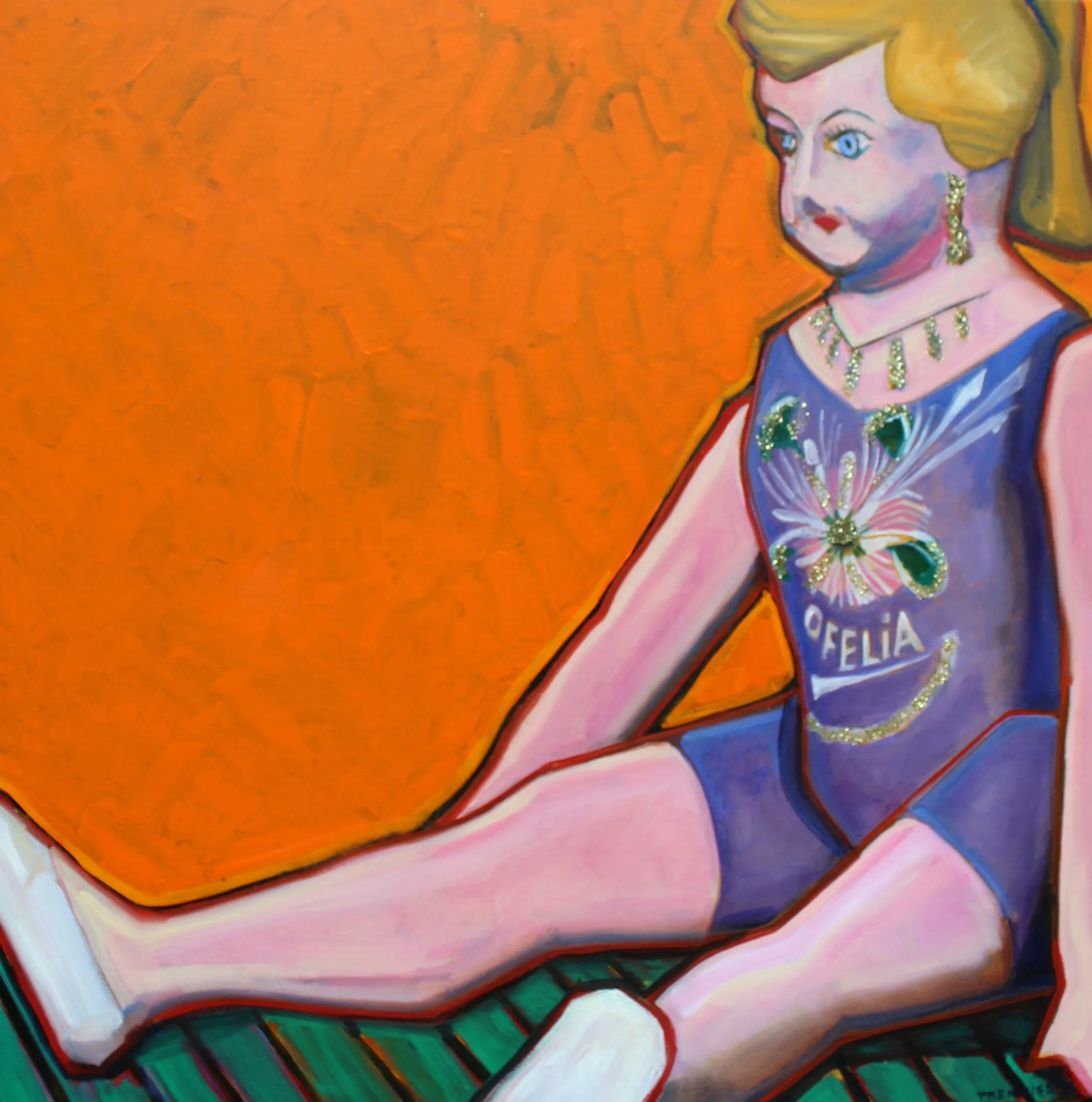 Ofelia / Oil on canvas / 30x30 / #333.2014 / $750