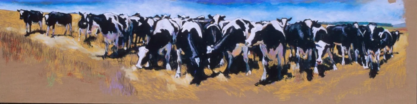 Cows / Acrylic on paper / 24x90 / #125.2003