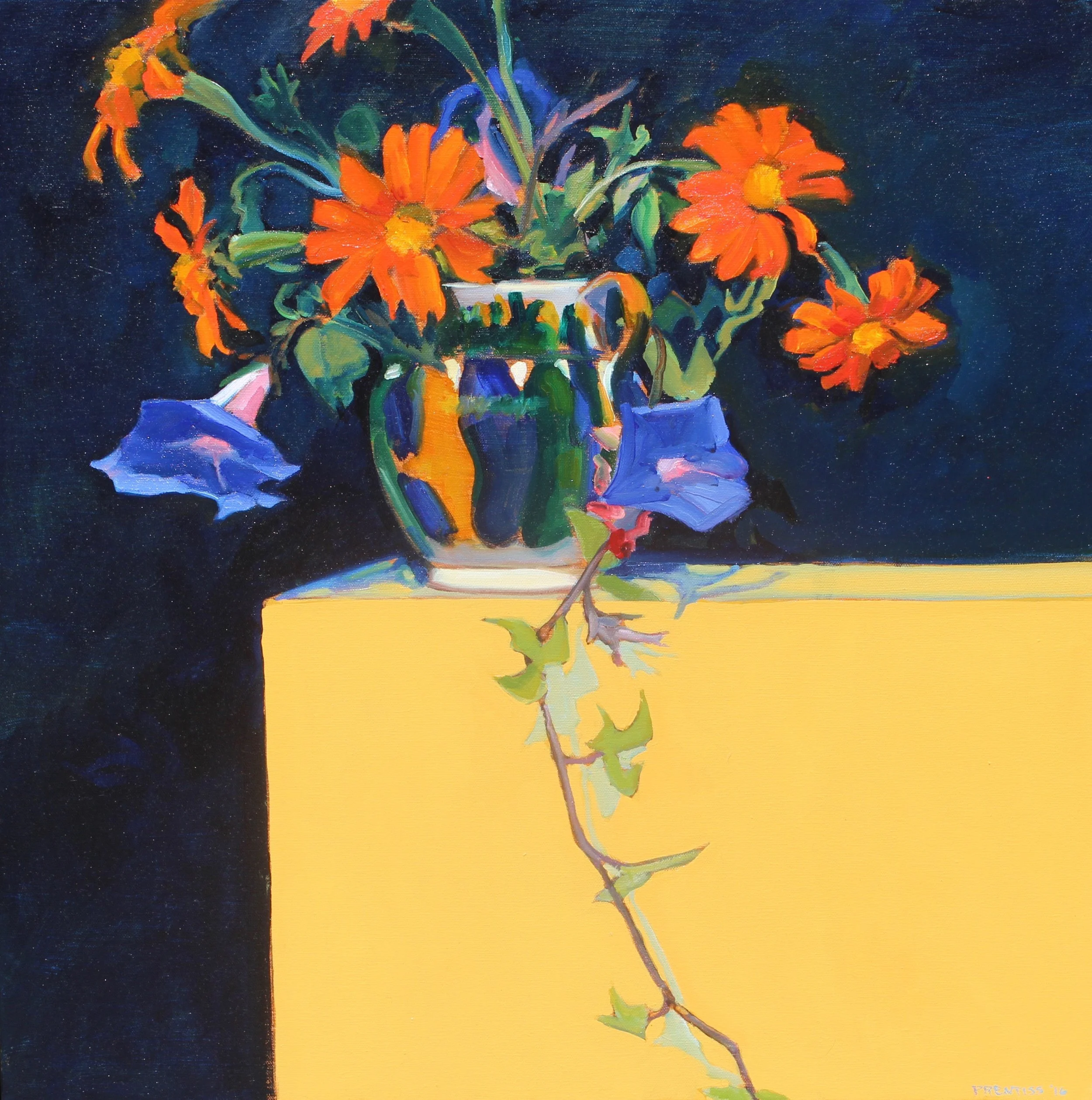 Mexican Sunflowers & Morning Glories / Oil on canvas / #415.2016
