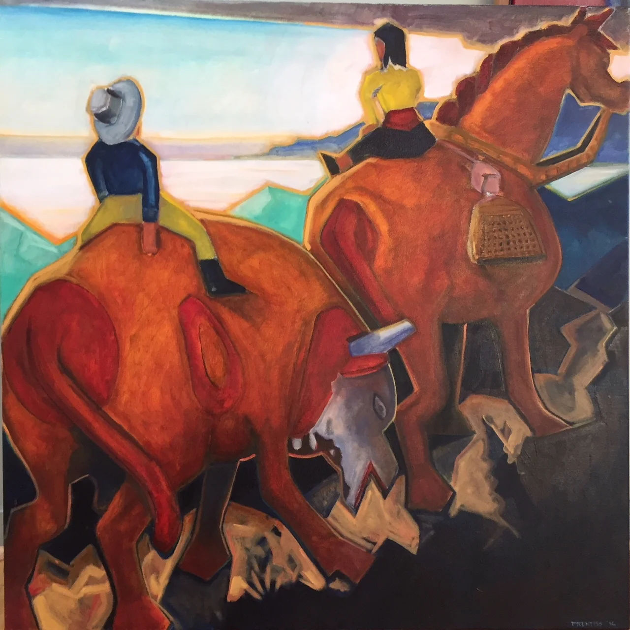 You & the Horse You Rode in On / #460.2016 / oil on canvas / 36x36 / $1500