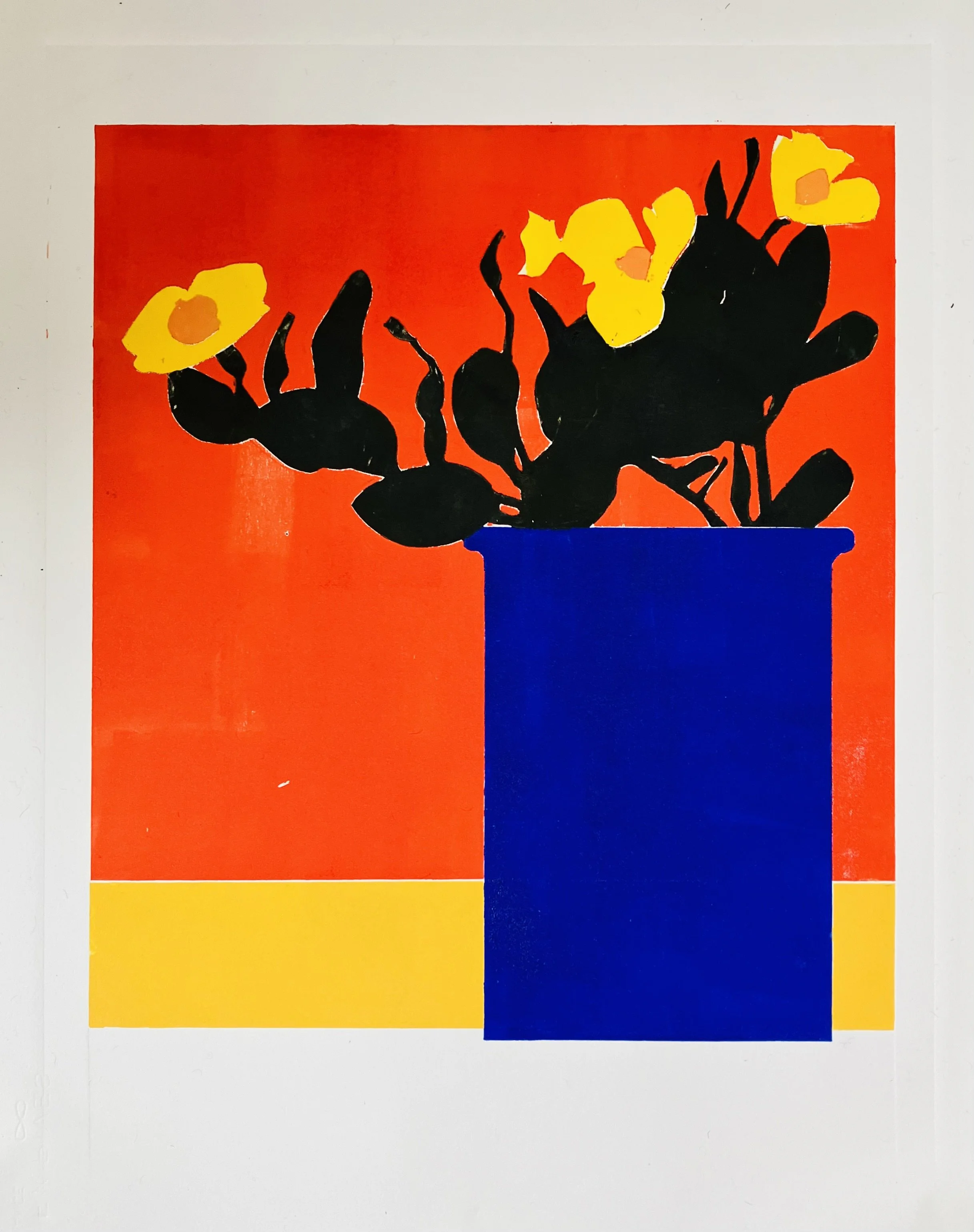 Bush Poppies - 1 / monoprint / 24 x 20 / #670.2025 / $500