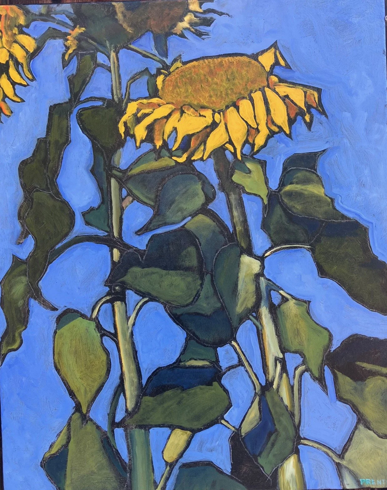 Blue Sunflower / 24 x 30 / oil on canvas / 704.2026 / 2500.