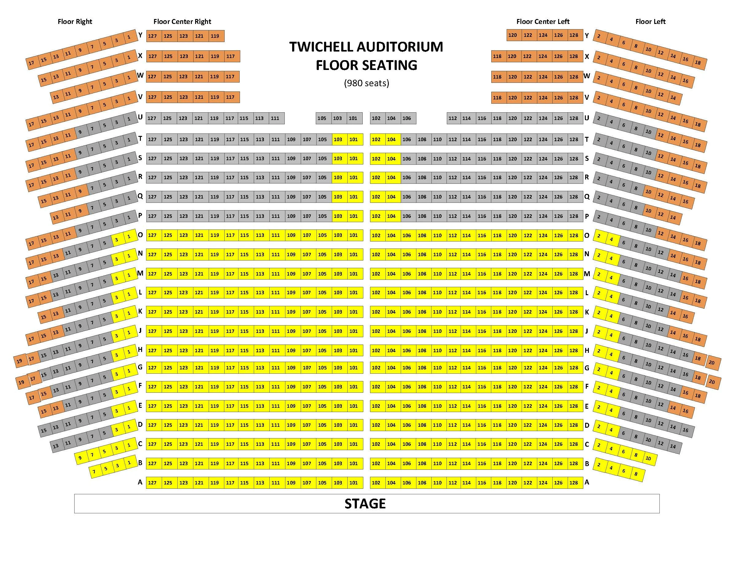 Seating Charts β Spartanburg Philharmonic