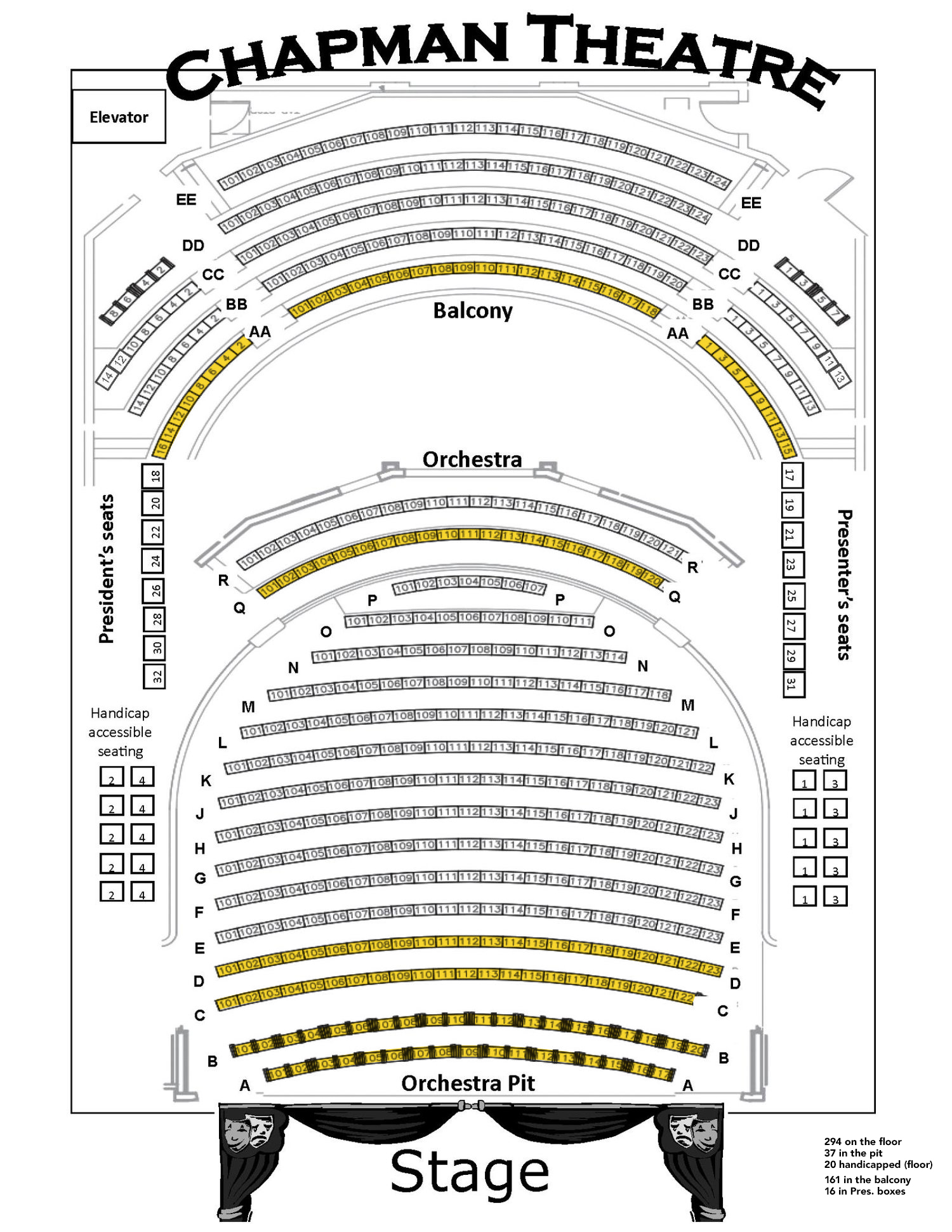 Twichell Auditorium Seating Chart