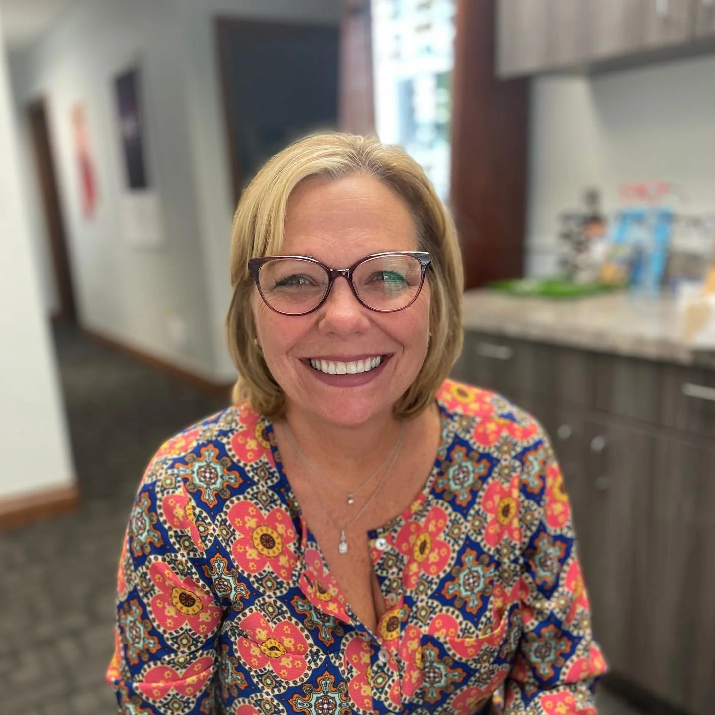 Our pretty patient in her new frames from @orgreenoptics 😍