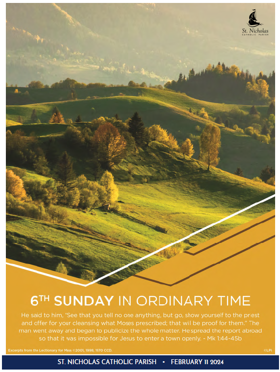 February 11, 2024 6th Sunday in Ordinary Time