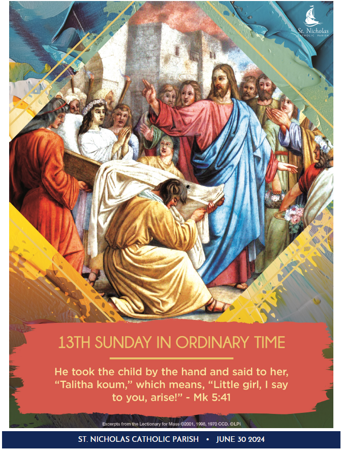 June 30, 2024 13th Sunday In Ordinary Time
