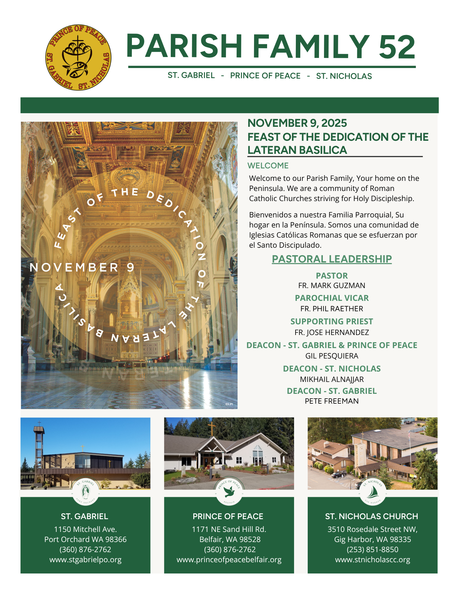 November 09, 2025 Feast Of The Dedication Of The Lateran Basilica