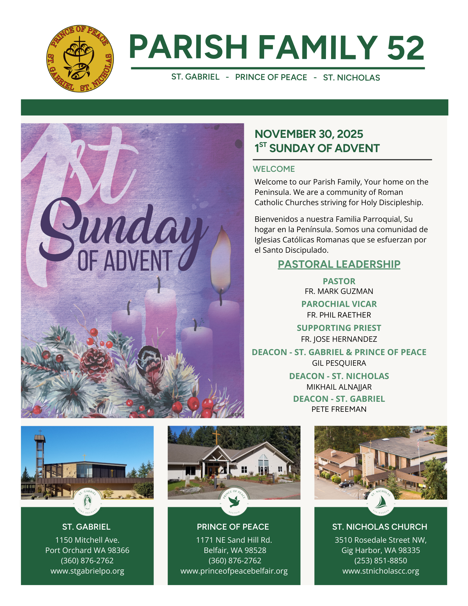 November 30, 2025 1st Sunday Of Advent