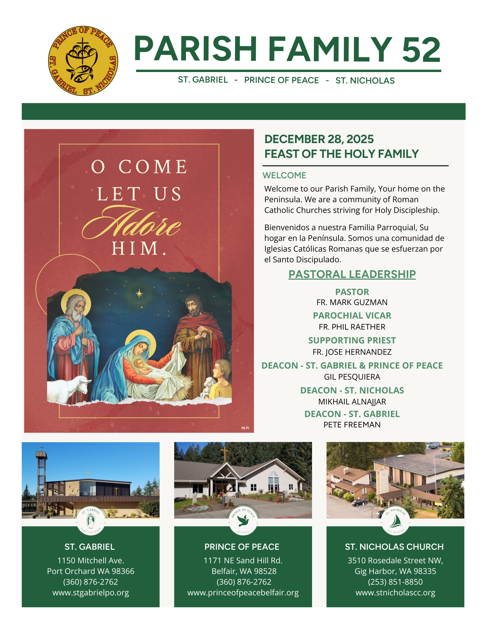 December 28, 2025 Feast Of The Holy Family