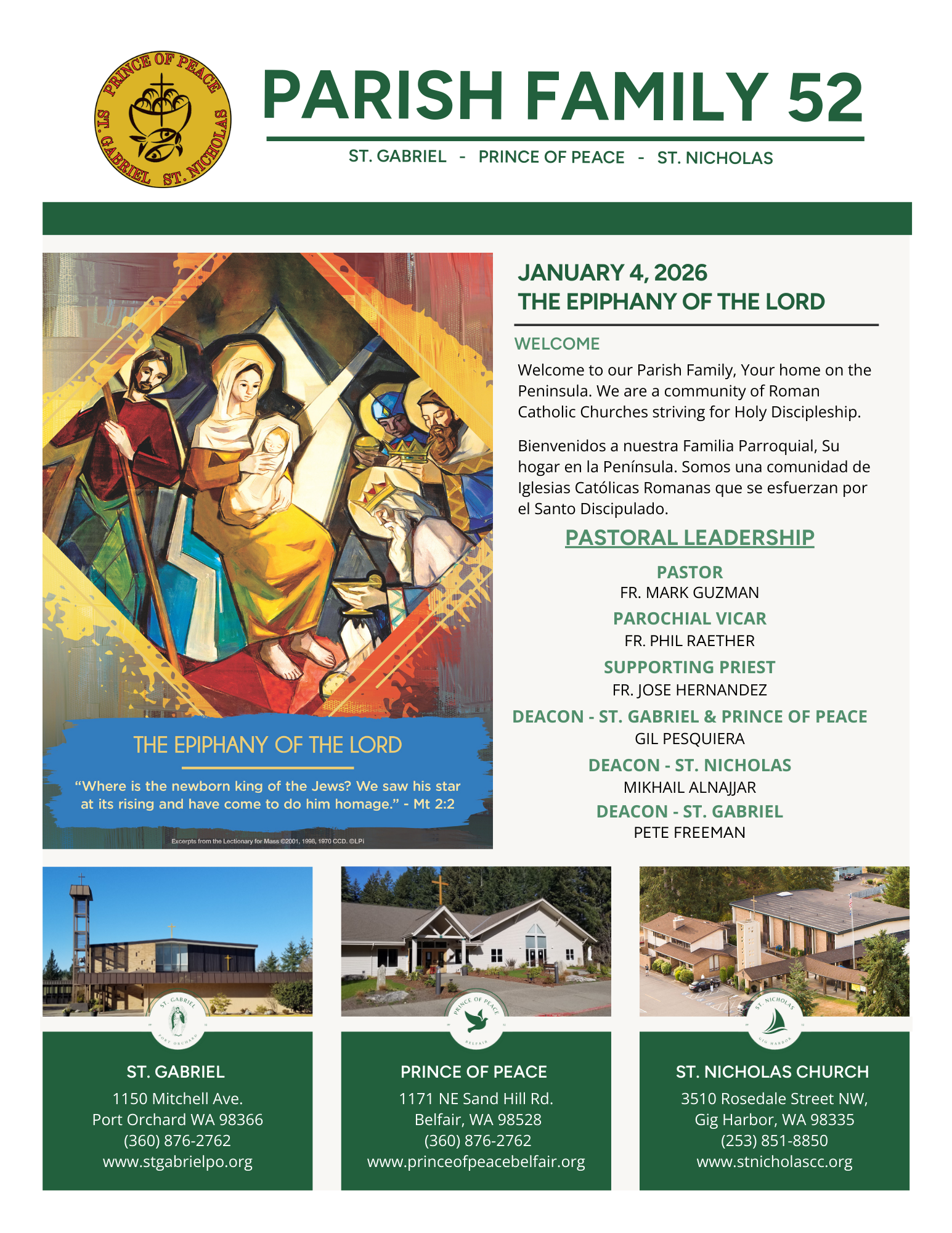 January 04, 2026 The Epiphany Of The Lord 