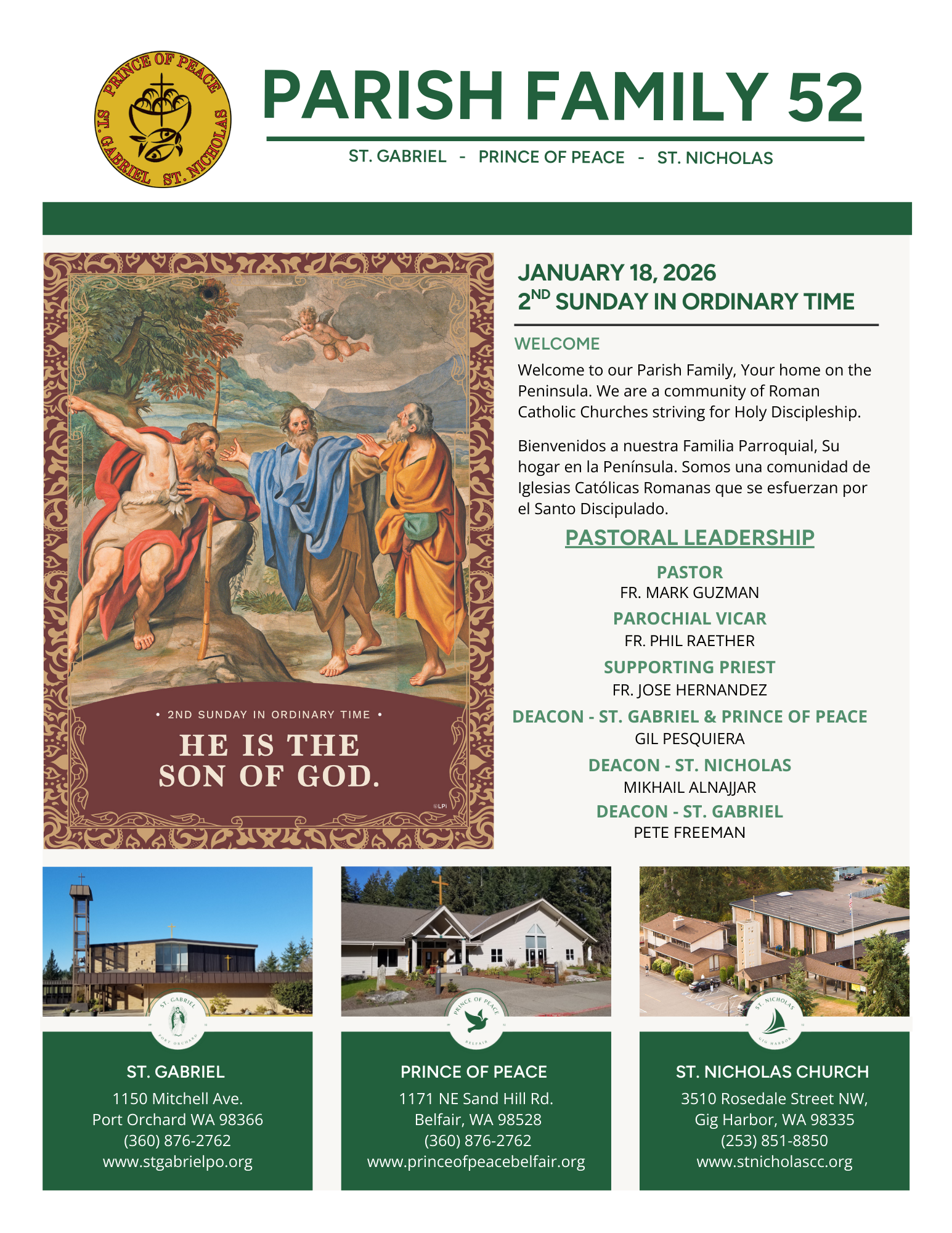 January 18, 2026 2nd Sunday In Ordinary Time