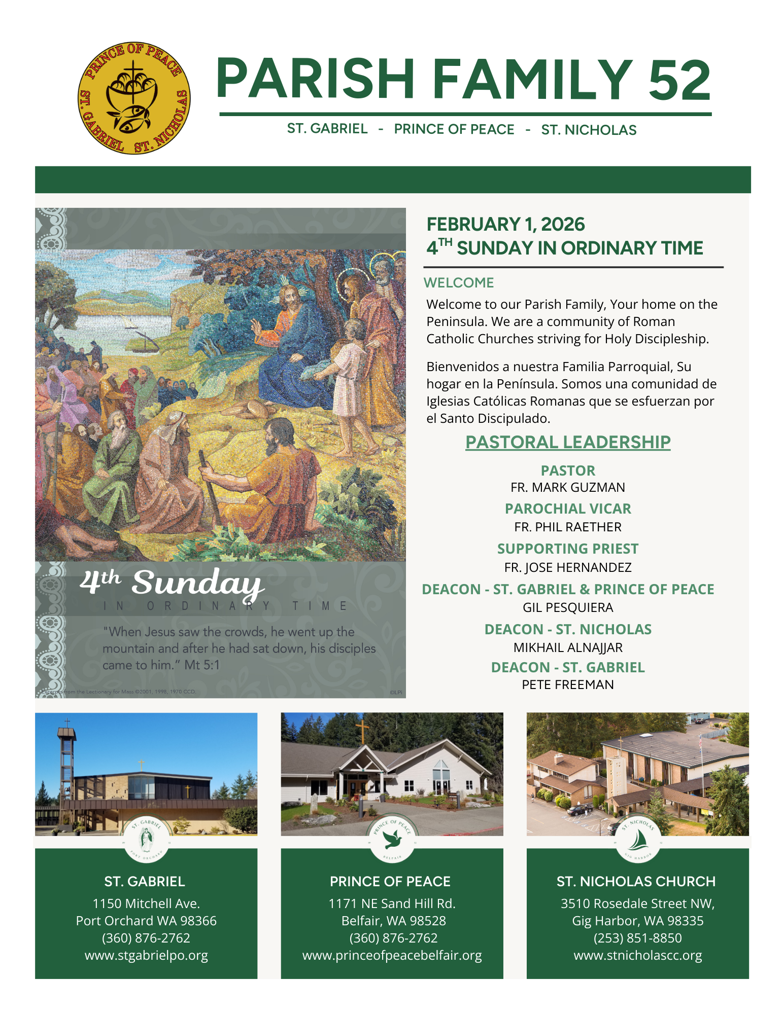 February 01, 2026 4th Sunday In Ordinary Time