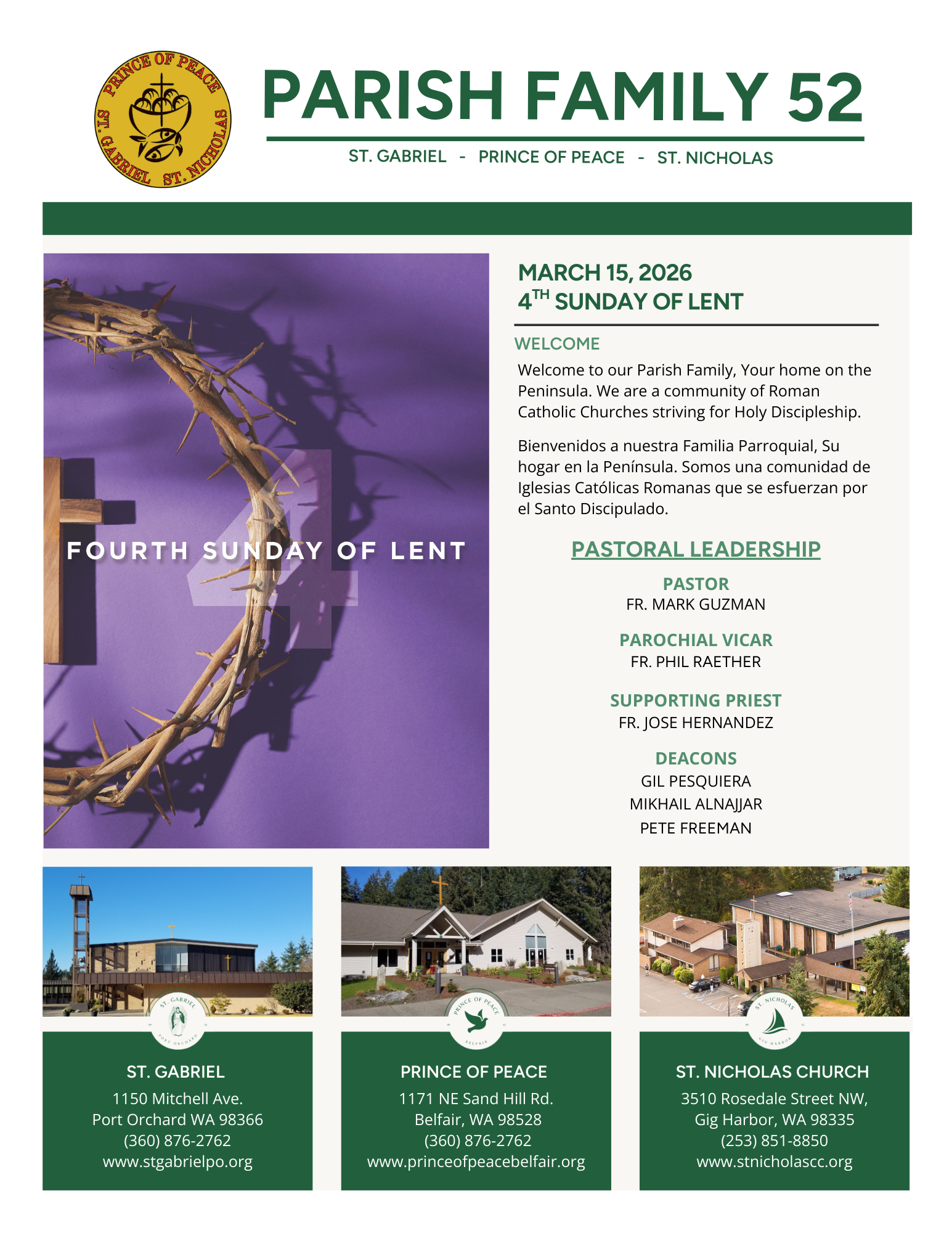 March 15, 2026 4th Sunday Of Lent