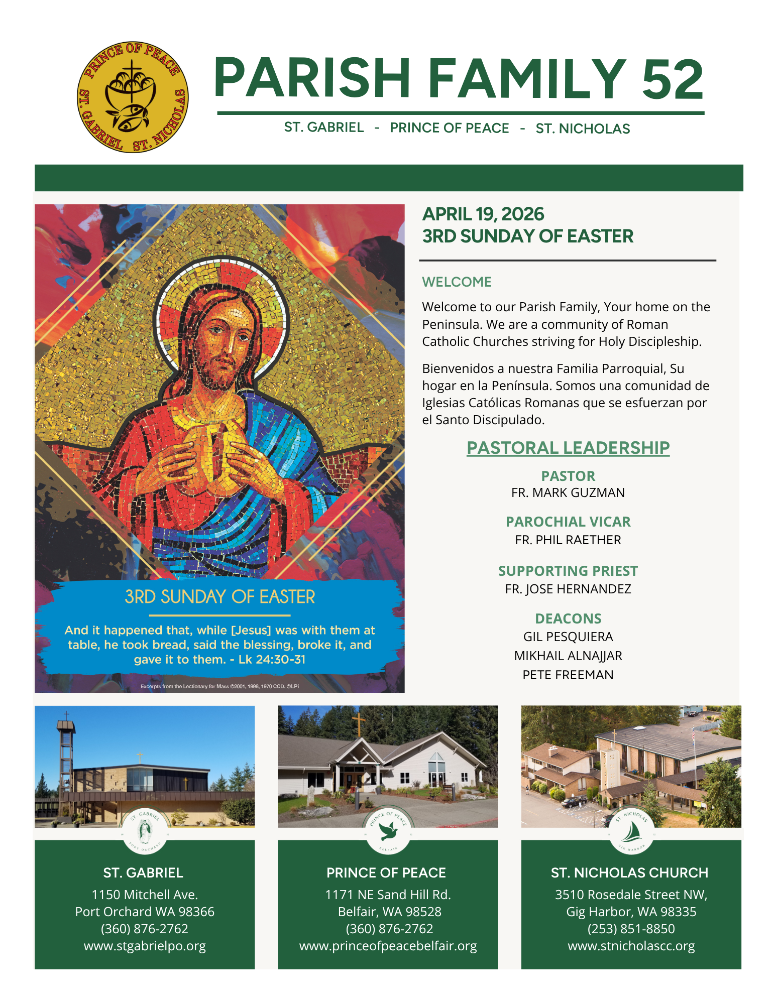 April 19, 2026 3rd Sunday Of Easter