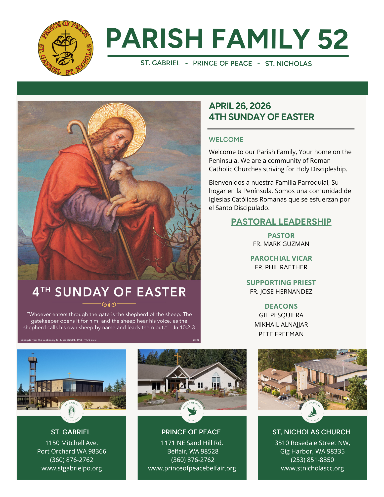 April 26, 2026 4th Sunday Of Easter