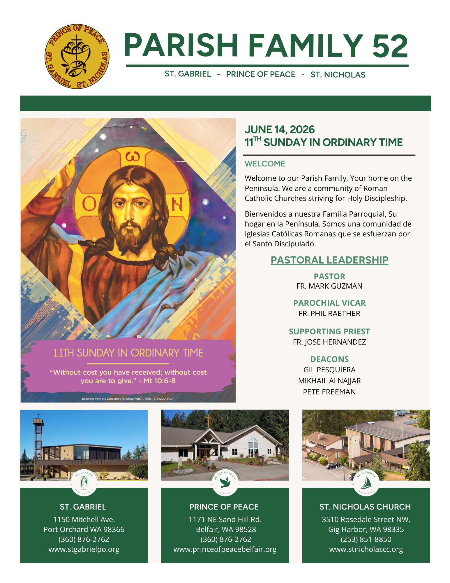 June 14, 2026 11th Sunday In Ordinary Time