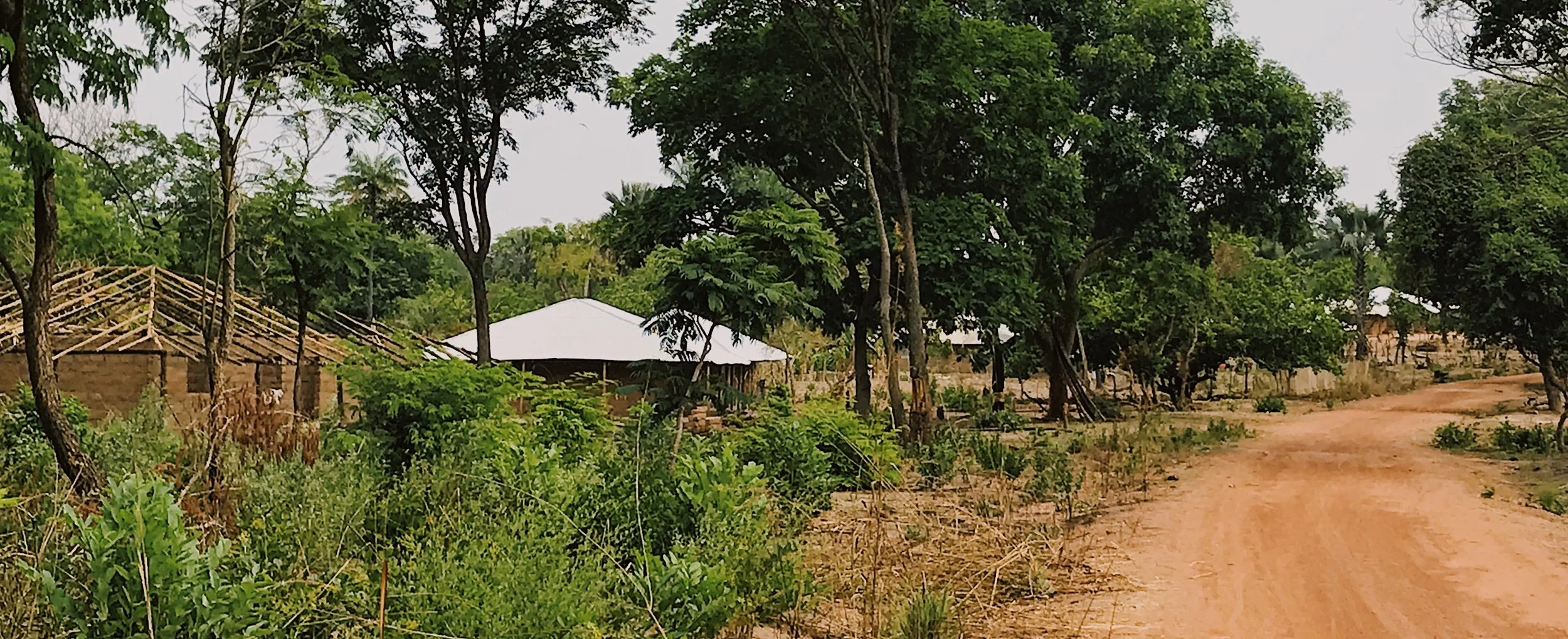 Rebuilt homes and roads in Casamance Region