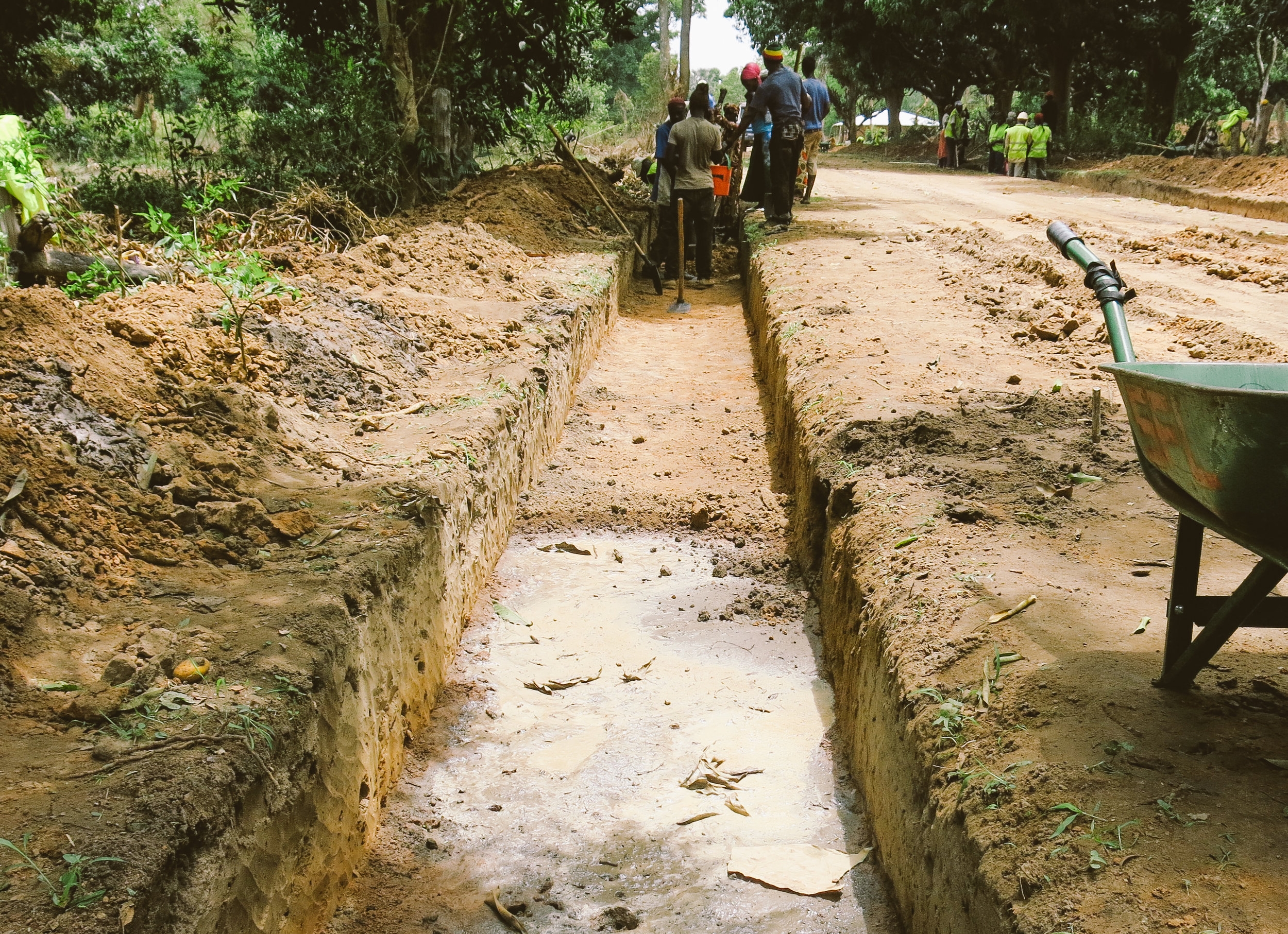  Drainage ditch ready for reinforcement 