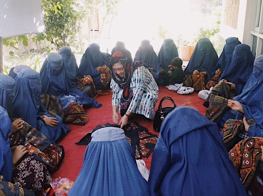  Women attending the Balochi Embroidery Training course 