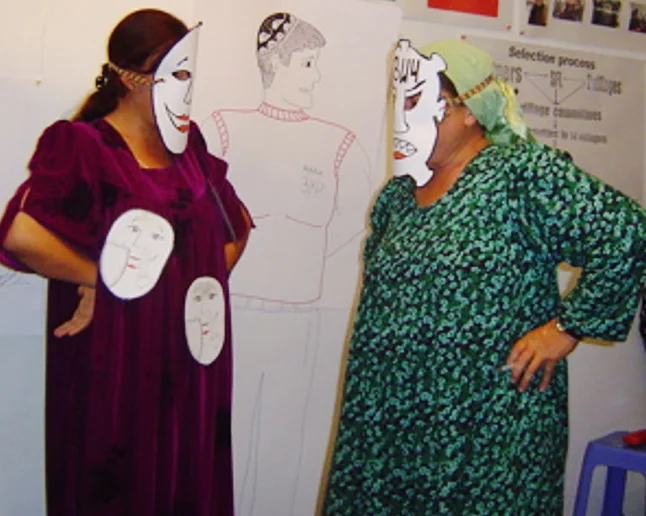 Trainers role playing at one of our HIV/AIDS risk reduction classes