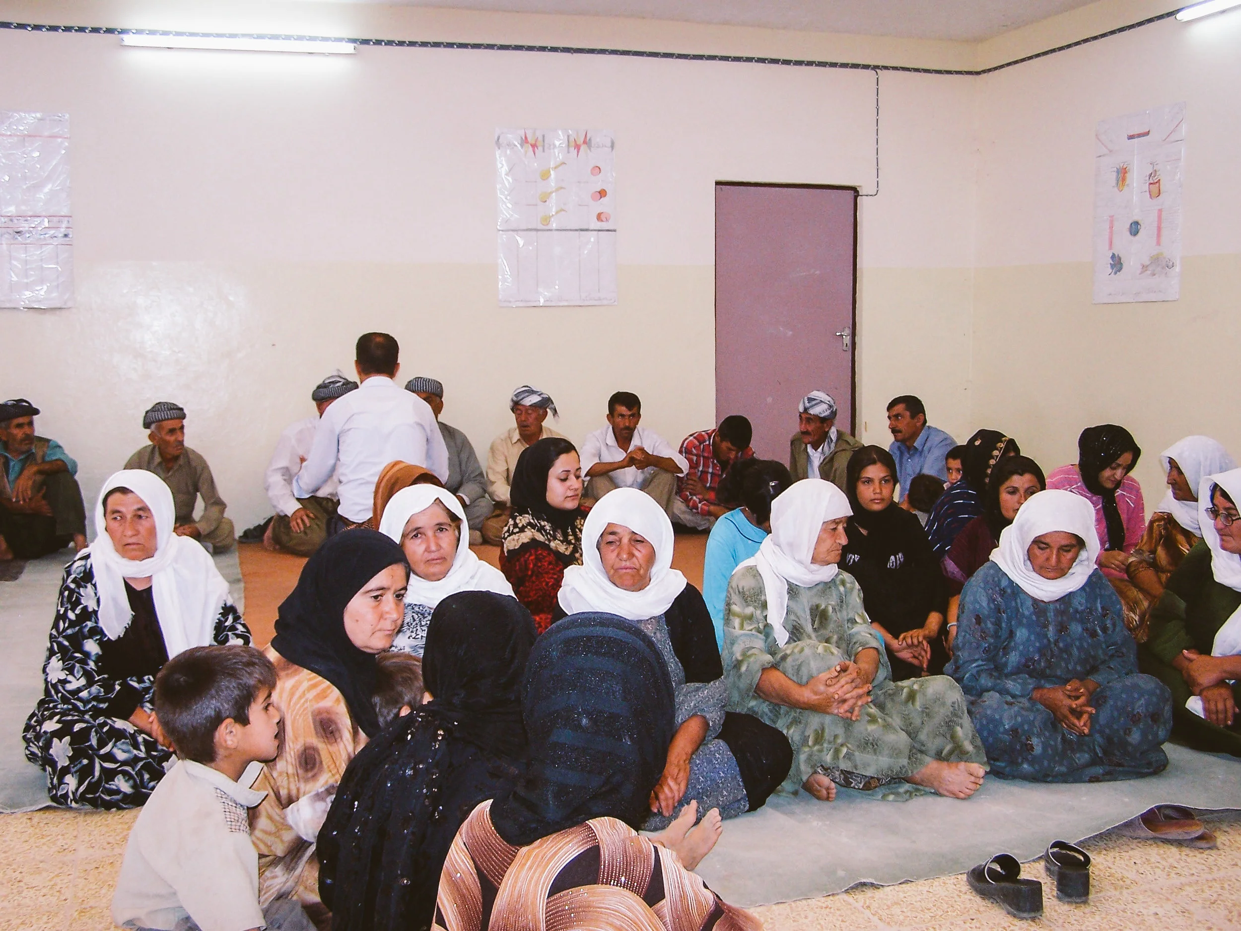 Community members attending training